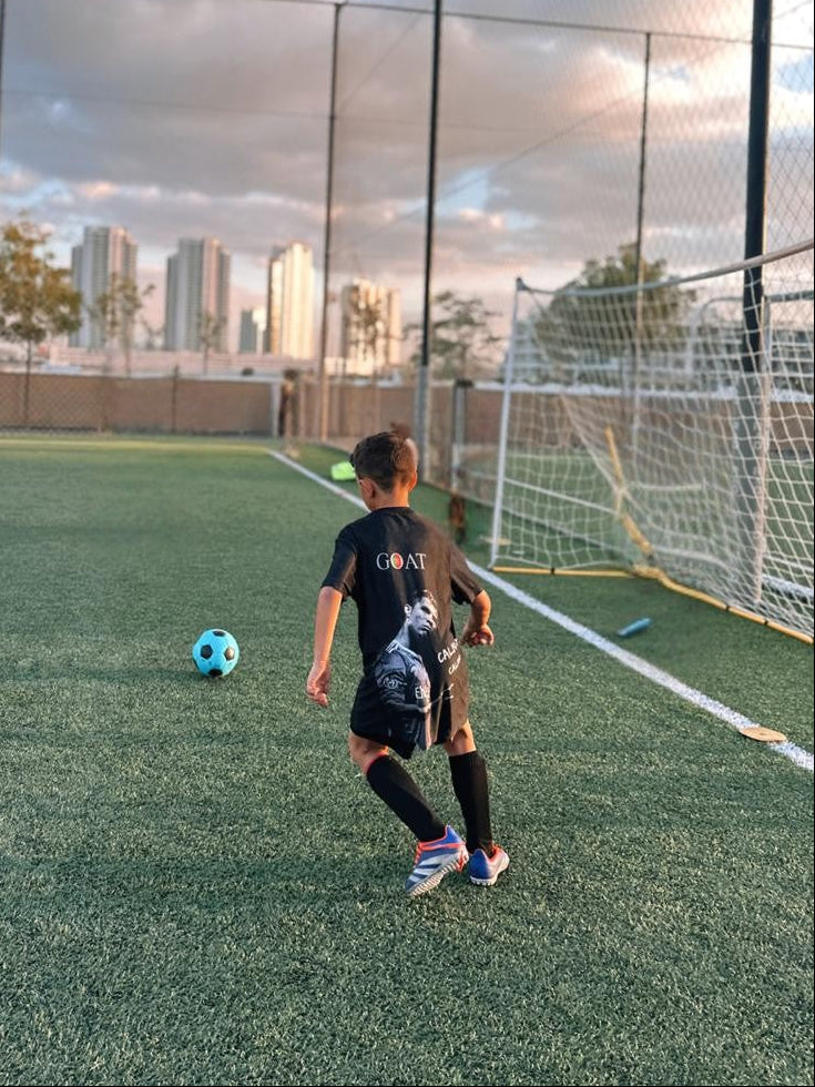 BTP CR7 GOAT edition playing football in style