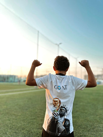 BTP Messi GOAT edition pointing to back